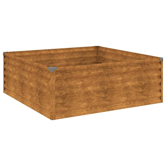 Hochbeet 100x100x36 cm Cortenstahl rostig Pflanzbeet Pflanzkasten