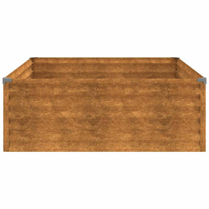 Hochbeet 100x100x36 cm Cortenstahl rostig Pflanzbeet Pflanzkasten