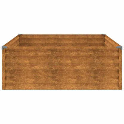 Hochbeet 100x100x36 cm Cortenstahl rostig Pflanzbeet Pflanzkasten