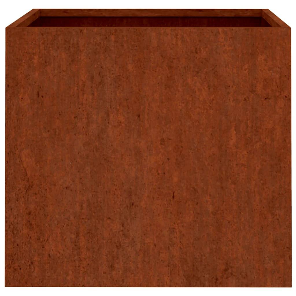 2 pcs. Raised bed 49x47x46 cm Corten steel rusty plant bed plant box with base