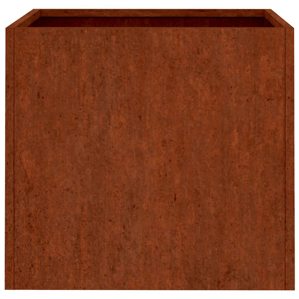 2 pcs. Raised bed 49x47x46 cm Corten steel rusty plant bed plant box with base