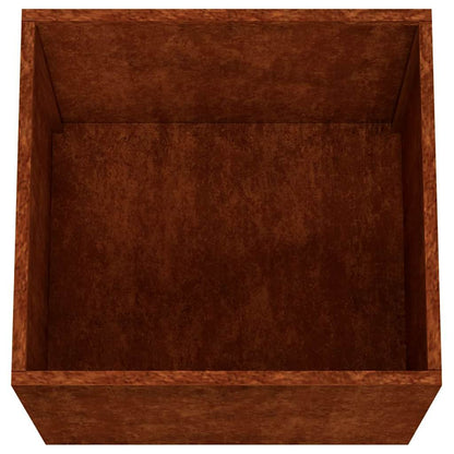 2 pcs. Raised bed 49x47x46 cm Corten steel rusty plant bed plant box with base