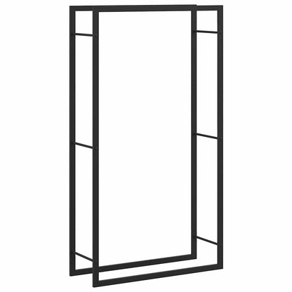 Brennholzständer Kaminholzregal 80x28x154 cm Stahl Schwarz hoch schmal