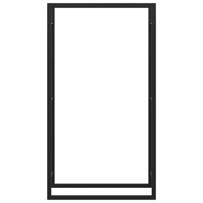 Brennholzständer Kaminholzregal 80x28x154 cm Stahl Schwarz hoch schmal