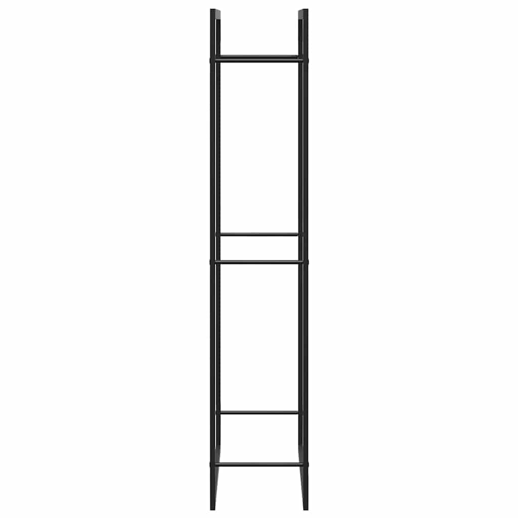 Brennholzständer Kaminholzregal 80x28x154 cm Stahl Schwarz hoch schmal