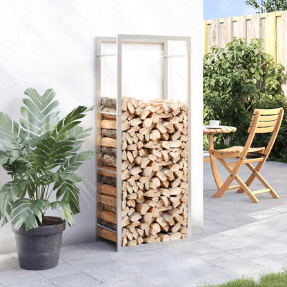 Firewood rack 50x28x132 cm stainless steel wood storage firewood holder