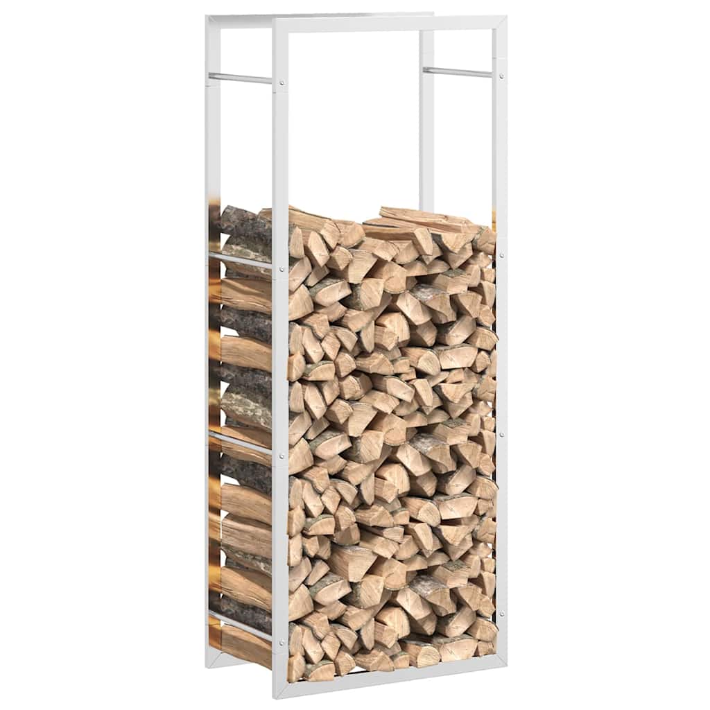 Firewood rack 50x28x132 cm stainless steel wood storage firewood holder