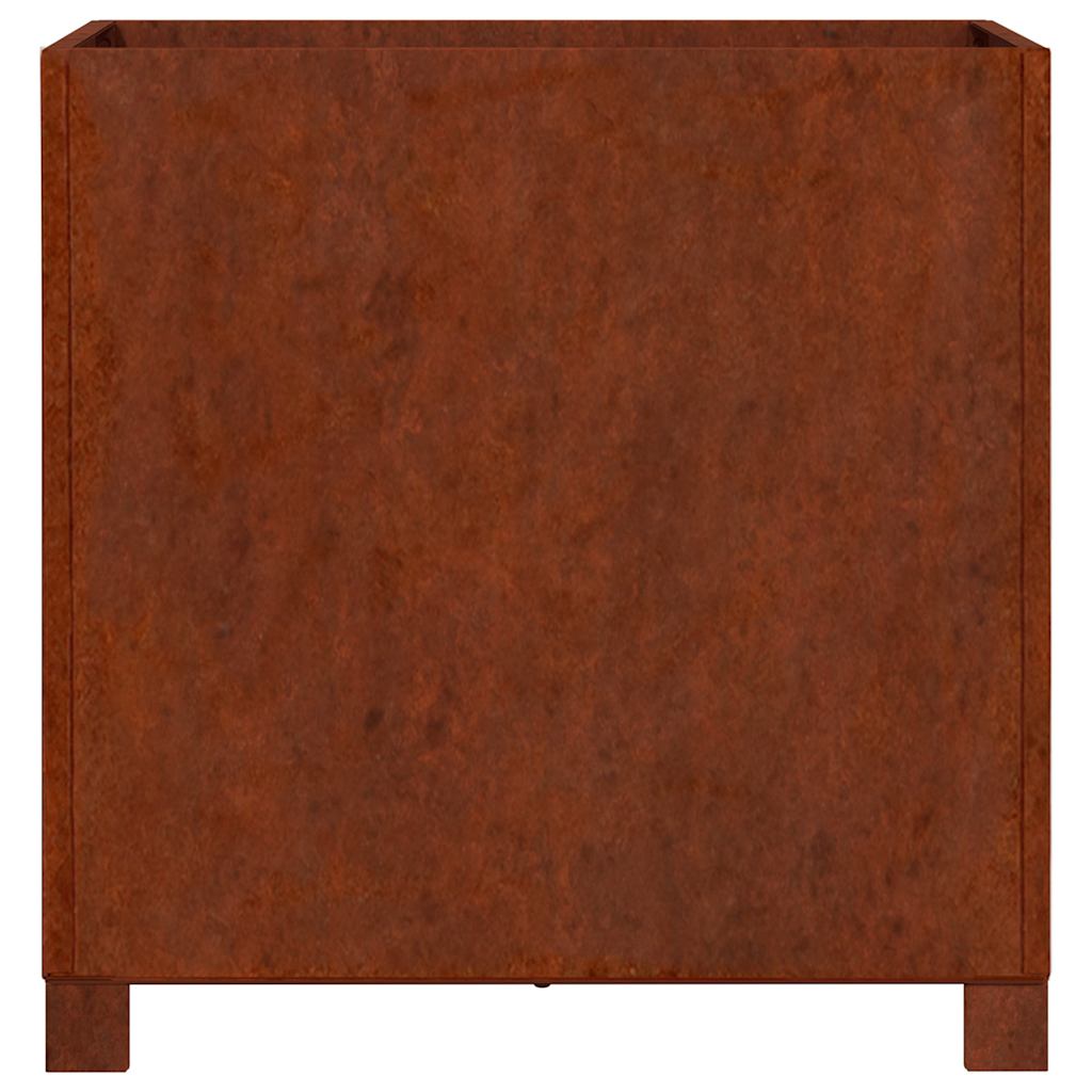 Hochbeet Pflanzkübel mit Beinen Rostig 49x47x50 cm Cortenstahl