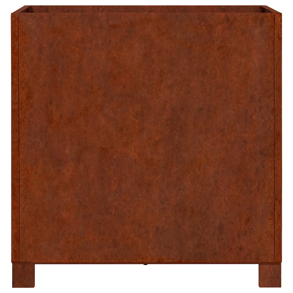 Hochbeet Pflanzkübel mit Beinen Rostig 49x47x50 cm Cortenstahl