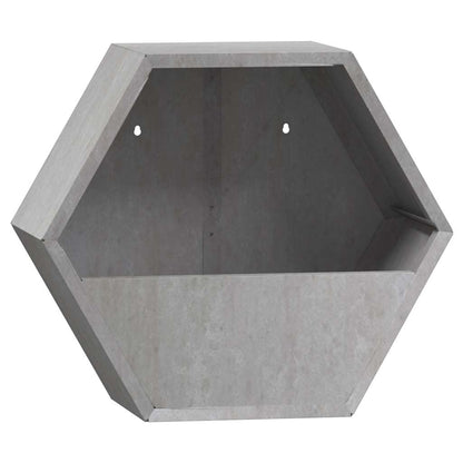 Wall-mounted planters, 2 pieces, rusty Corten steel, 30x10x25 cm, flower pot