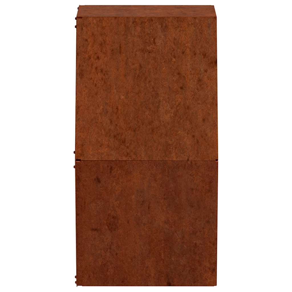 Wand-Pflanzkübel 2 Stk. Rostig Cortenstahl 30x10x25 cm Blumentopf