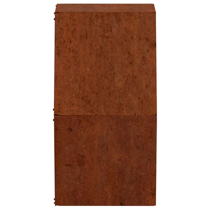 Wand-Pflanzkübel 2 Stk. Rostig Cortenstahl 30x10x25 cm Blumentopf