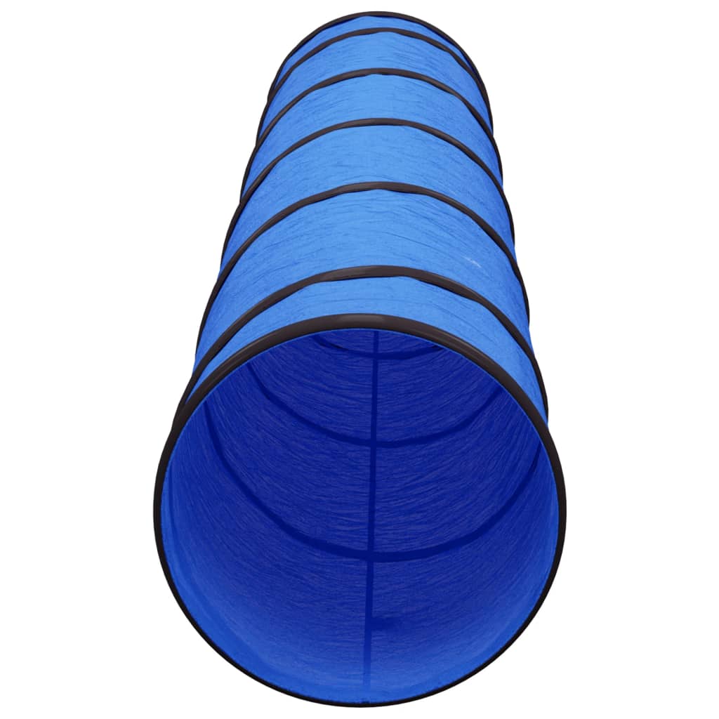 Hundetunnel Blau Ø 40x200 cm Polyester Kriechtunnel für Agitily Training Spieltunnel