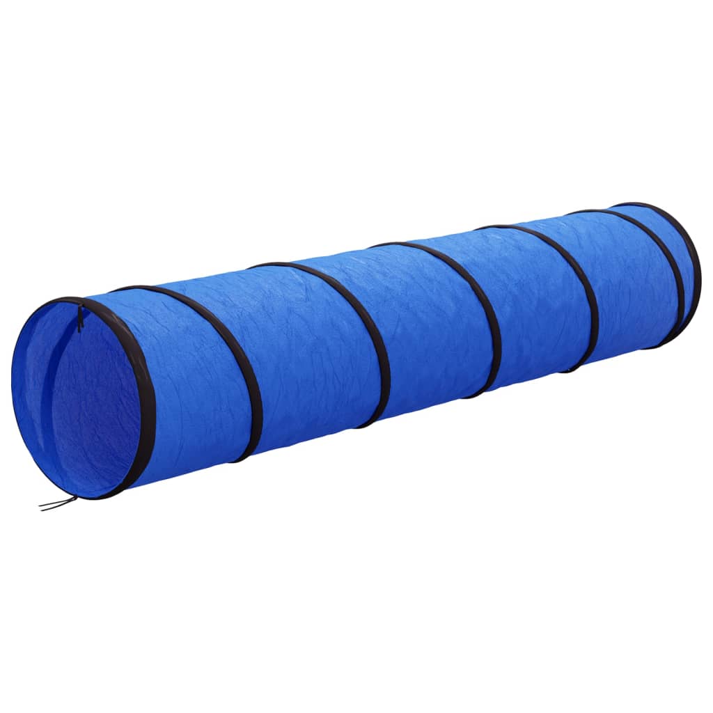 Hundetunnel Blau Ø 40x200 cm Polyester Kriechtunnel für Agitily Training Spieltunnel