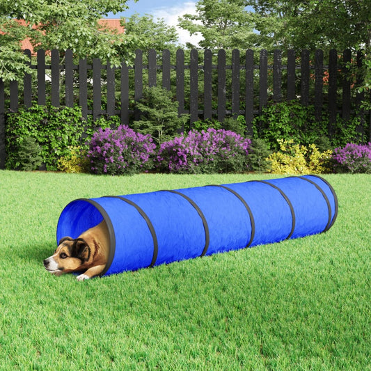 Hundetunnel Blau Ø 40x200 cm Polyester Kriechtunnel für Agitily Training Spieltunnel