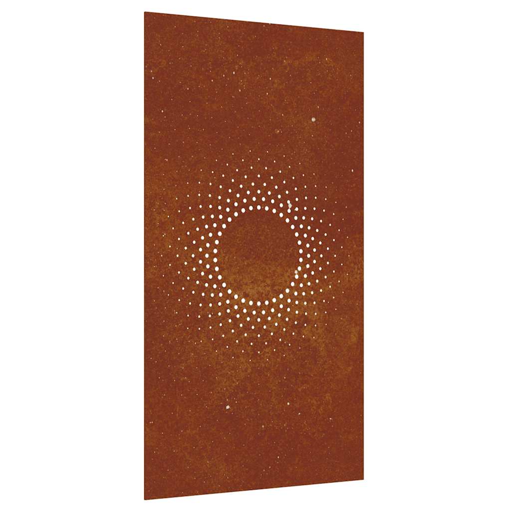 Garten Wanddekoration 105x155 cm rusty Cortenstahl Design Sonne Roststahl