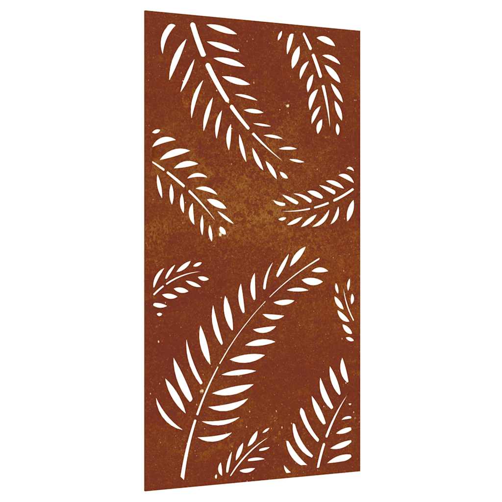 Garten-Wanddekoration 105x55 cm Cortenstahl Blatt-Design Roststahl