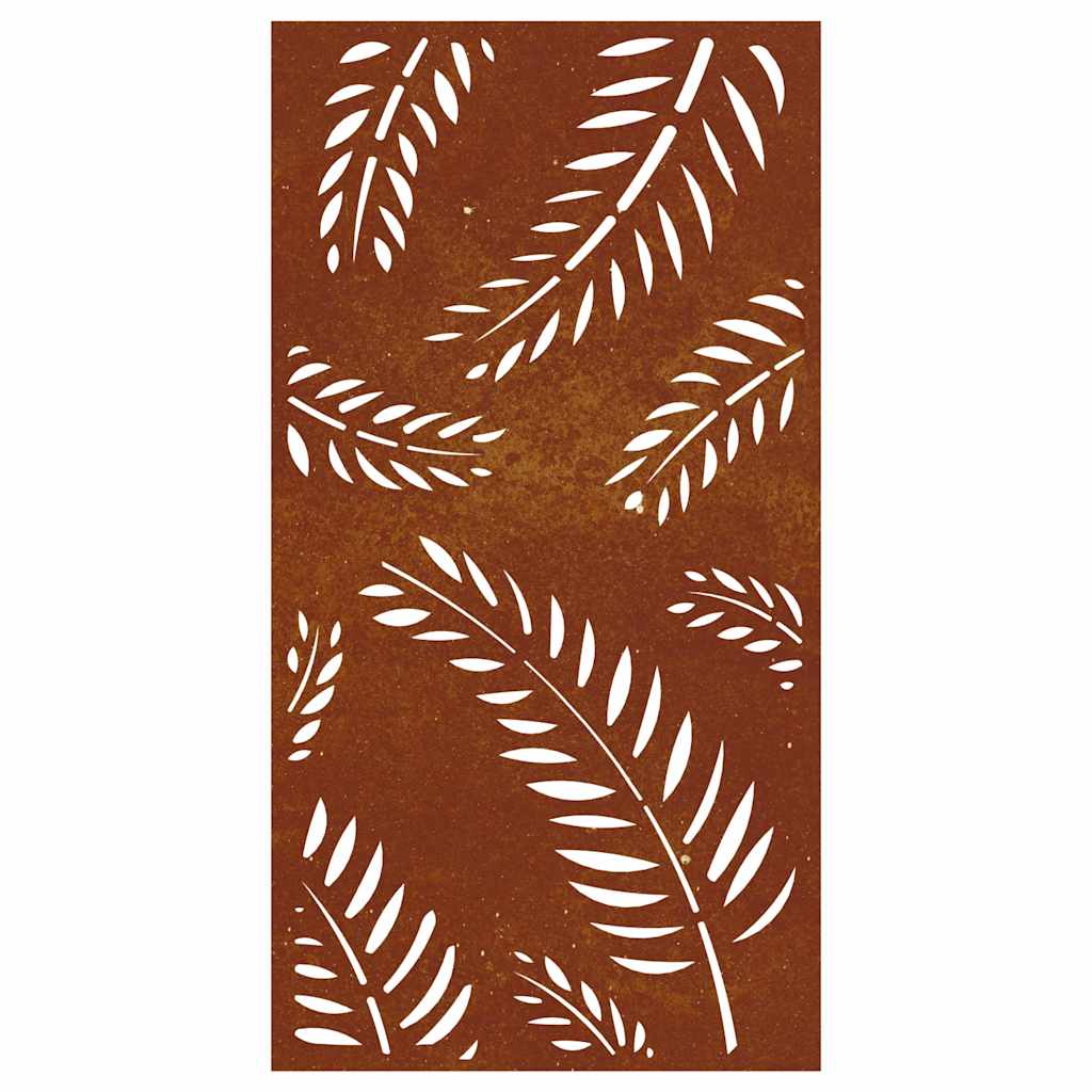 Garten-Wanddekoration 105x55 cm Cortenstahl Blatt-Design Roststahl