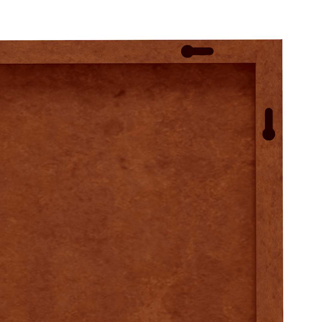 Garten-Wanddekoration 105x55 cm Cortenstahl Blatt-Design Roststahl
