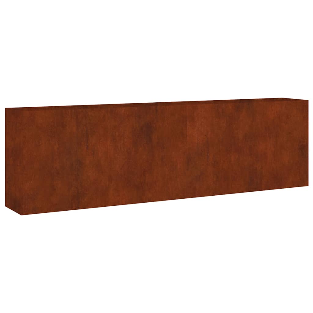 Hochbeet 280x40x80 cm Cortenstahl rostig Pflanzbeet Pflanzkasten