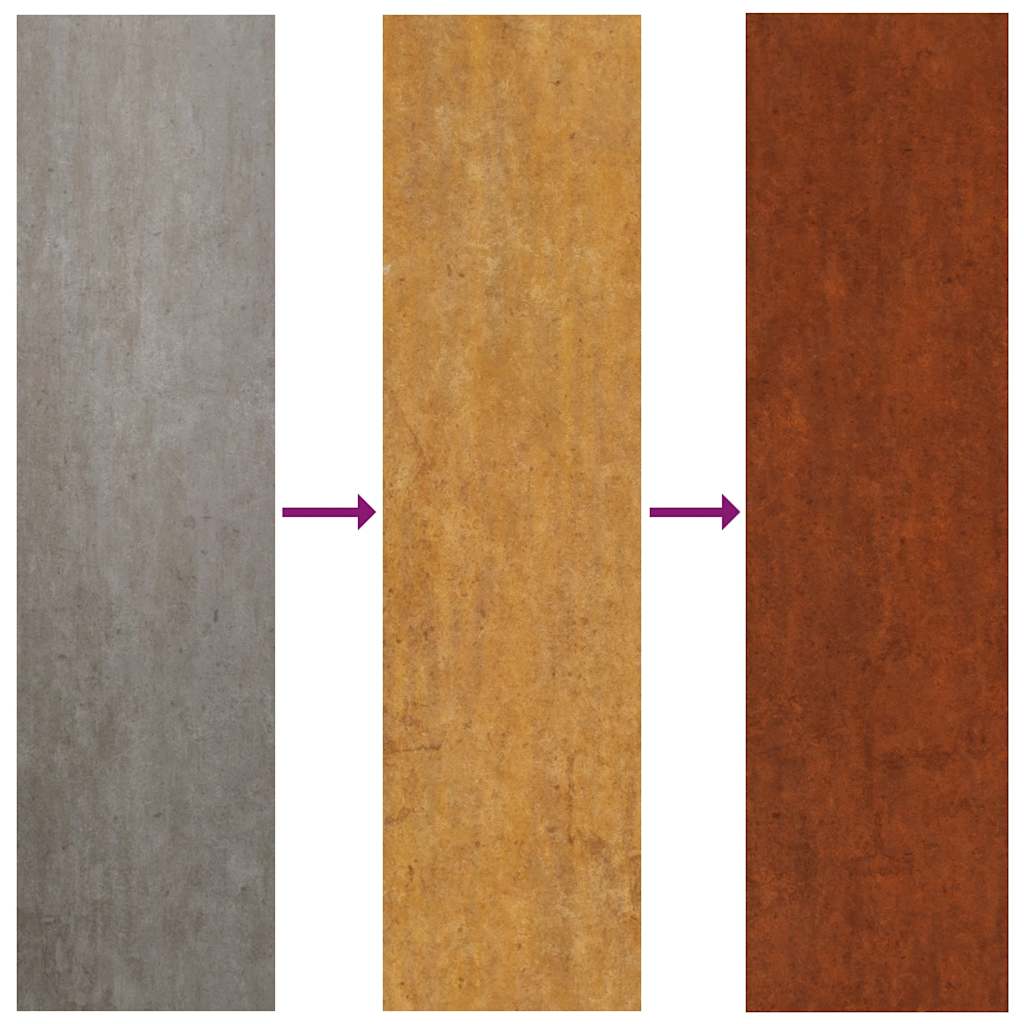 Hochbeet 280x40x80 cm Cortenstahl rostig Pflanzbeet Pflanzkasten