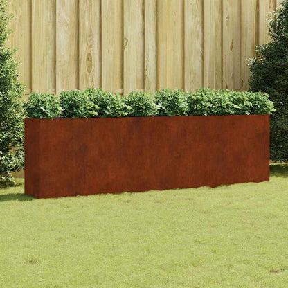 Hochbeet 280x40x80 cm Cortenstahl rostig Pflanzbeet Pflanzkasten