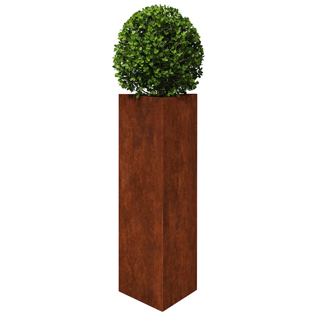 Hochbeet 30x26x75cm Cortenstahl rostig Pflanzsäule Pflanzkasten