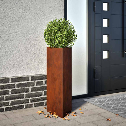 Hochbeet 30x26x75cm Cortenstahl rostig Pflanzsäule Pflanzkasten