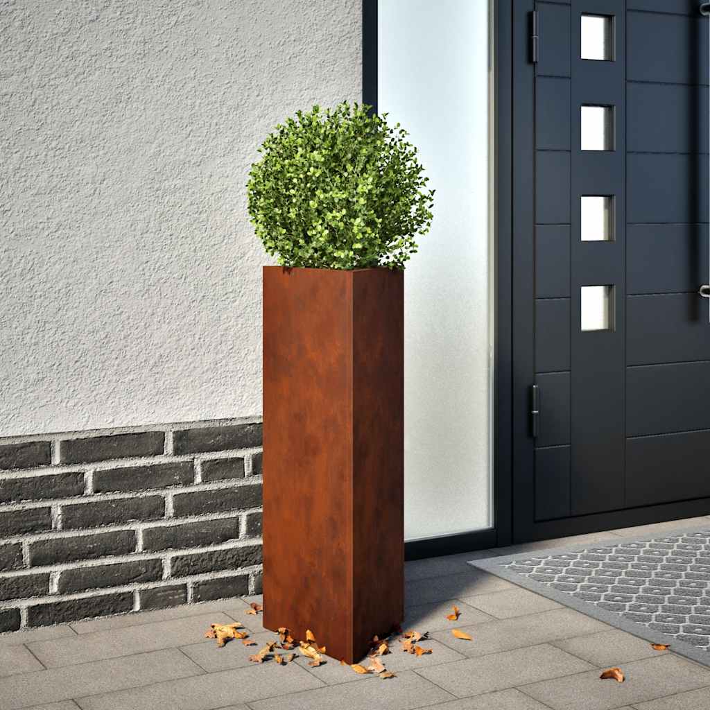 Hochbeet 30x26x75cm Cortenstahl rostig Pflanzsäule Pflanzkasten