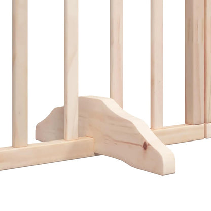 vidaXL 9-piece dog gate with door, foldable, 450 cm, poplar wood
