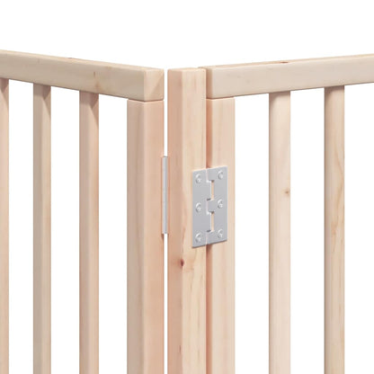 vidaXL 9-piece dog gate with door, foldable, 450 cm, poplar wood