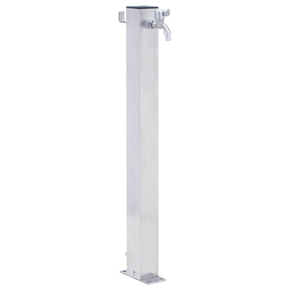 Wasserzapfsäule Edelstahl 23x7x40cm Wasserhahn Garten Zapfstelle Außen