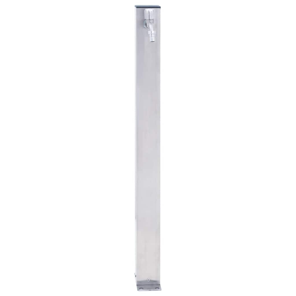 Wasserzapfsäule Edelstahl 23x7x40cm Wasserhahn Garten Zapfstelle Außen