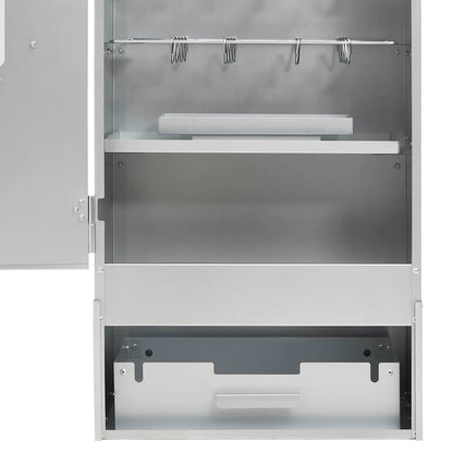 Räucherofen 110 cm mit Tisch Glasfenster Räucherschrank Thermometer 3 Roste Smoker
