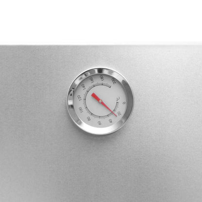 Räucherofen 110 cm mit Tisch Glasfenster Räucherschrank Thermometer 3 Roste Smoker