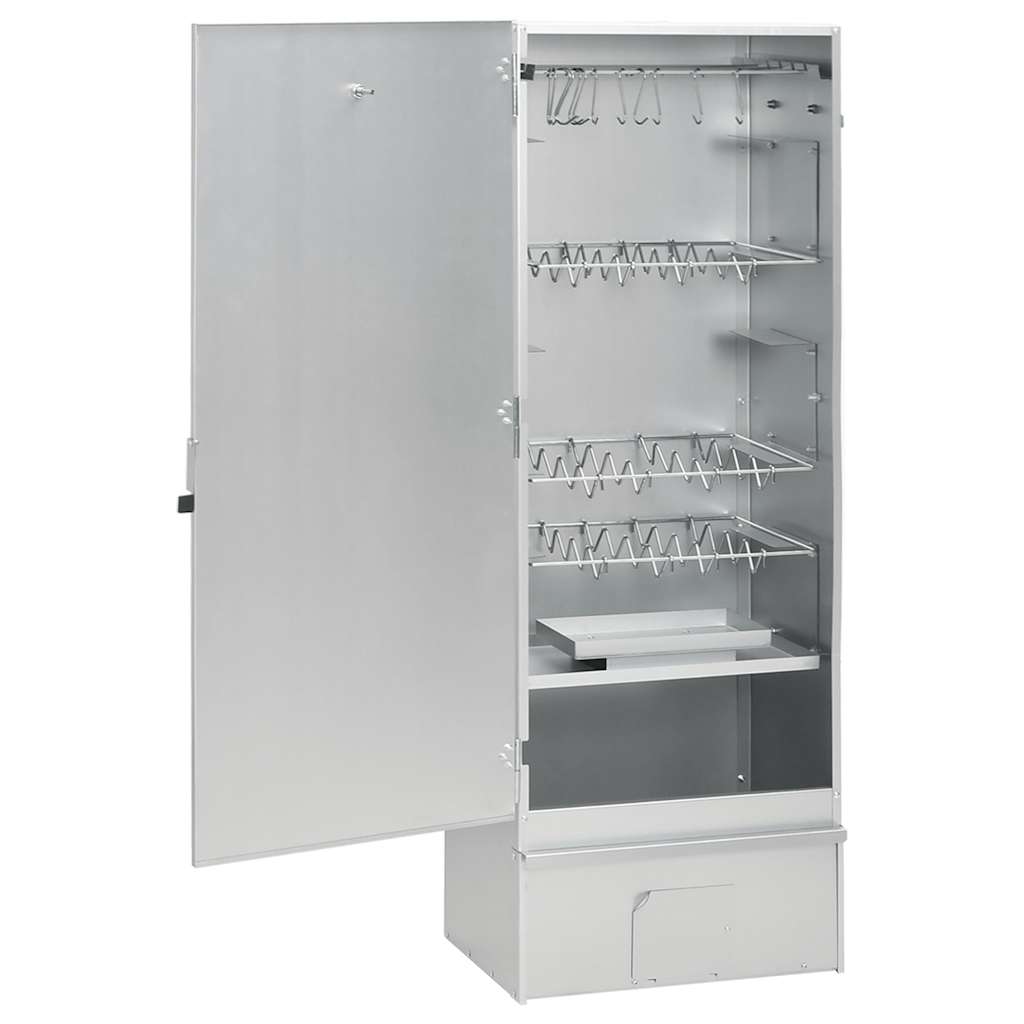 Räucherofen 110 cm mit Tisch Räucherschrank Thermometer 3 Roste 12 Haken Smoker