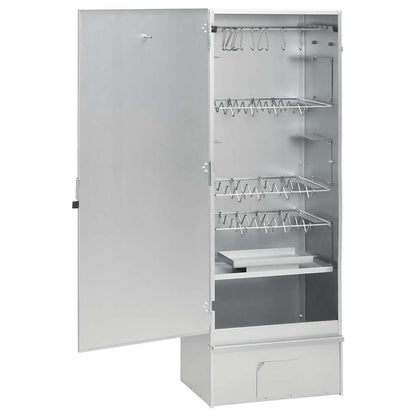 Räucherofen 110 cm mit Tisch Räucherschrank Thermometer 3 Roste 12 Haken Smoker