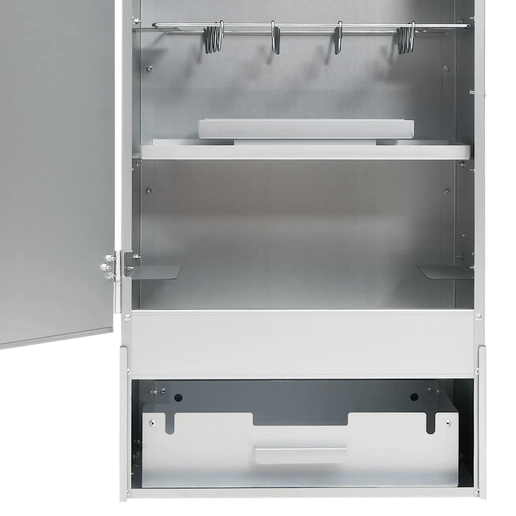 Räucherofen 83 cm mit Tisch Räucherschrank Thermometer 2 Roste 12 Haken Smoker