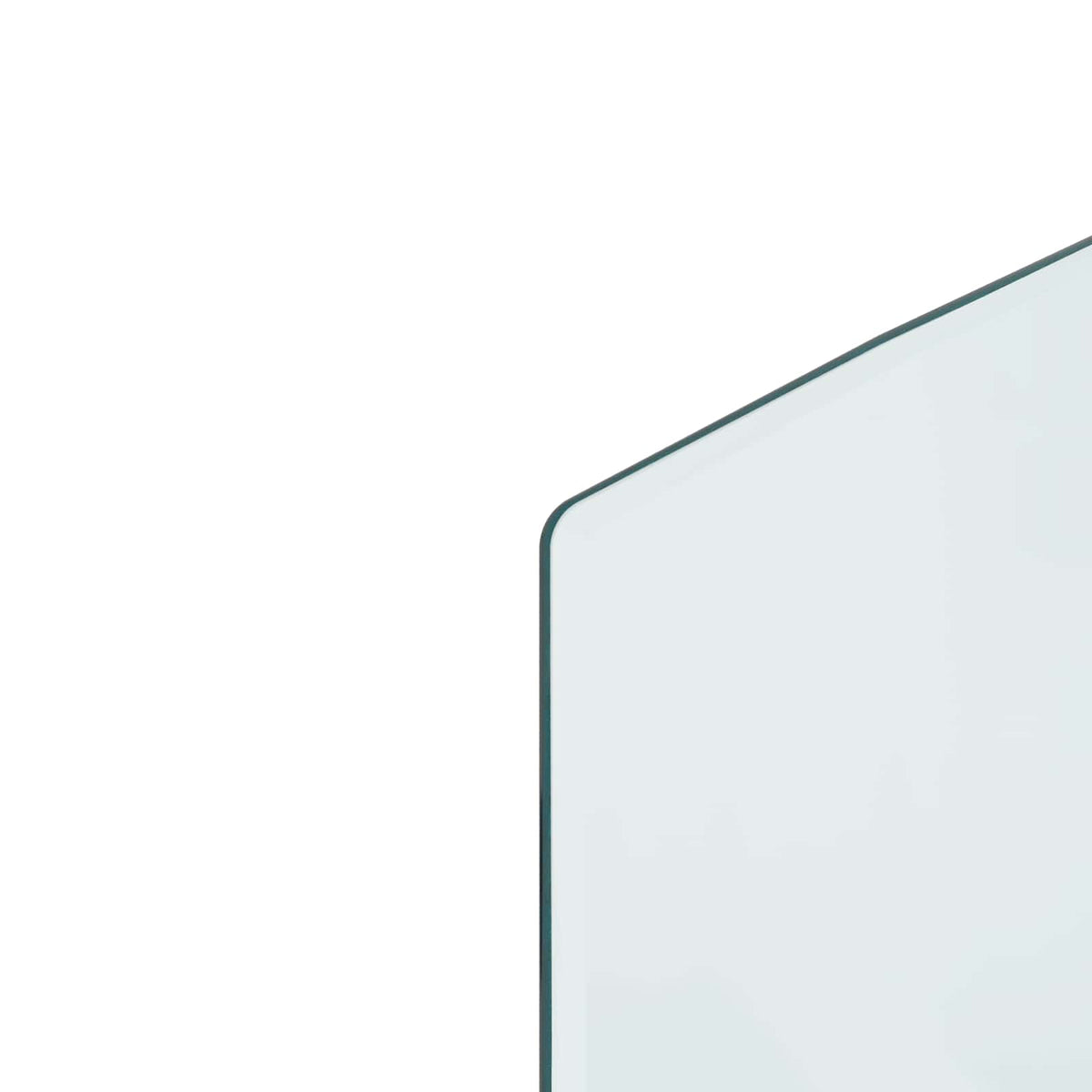 Glasbodenplatte Kamin Ofen 120x50 cm Funkenschutzplatte Glas transparent 250 kg