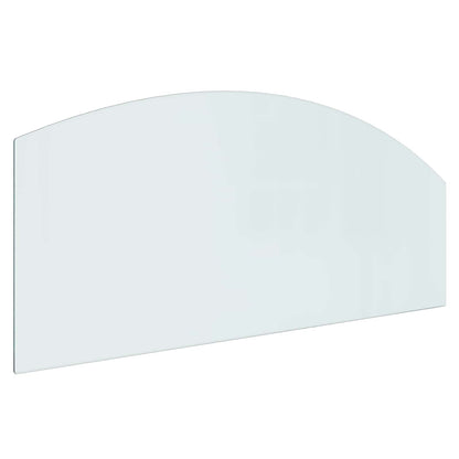 Glasbodenplatte Kamin Ofen 120x50 cm Funkenschutzplatte Glas transparent 250 kg