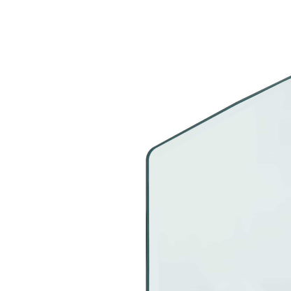 Glasbodenplatte Kamin Ofen 120x60 cm Funkenschutzplatte Glas transparent 250 kg