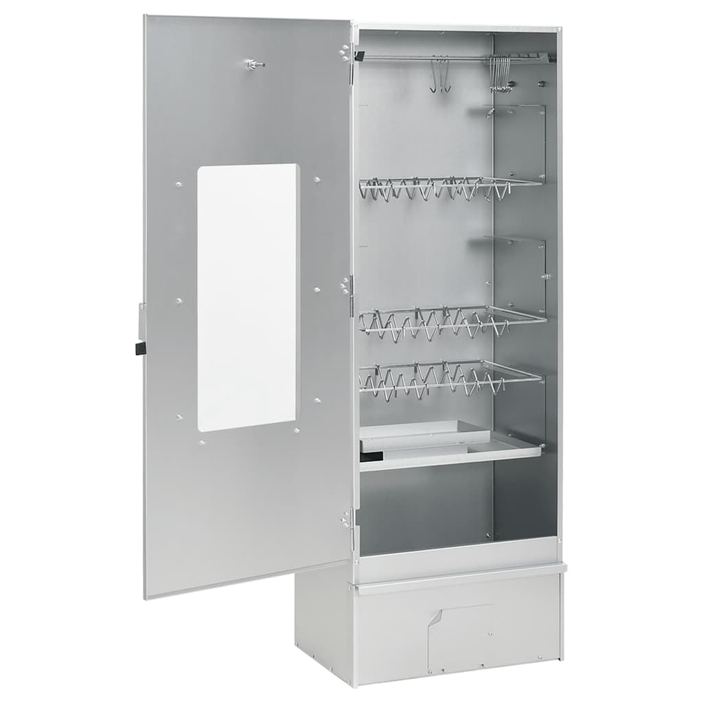 Räucherofen 1 kg Räuchermehl Smoker  44,5 x 29 x 110 cm Räucherschrank verzinkt