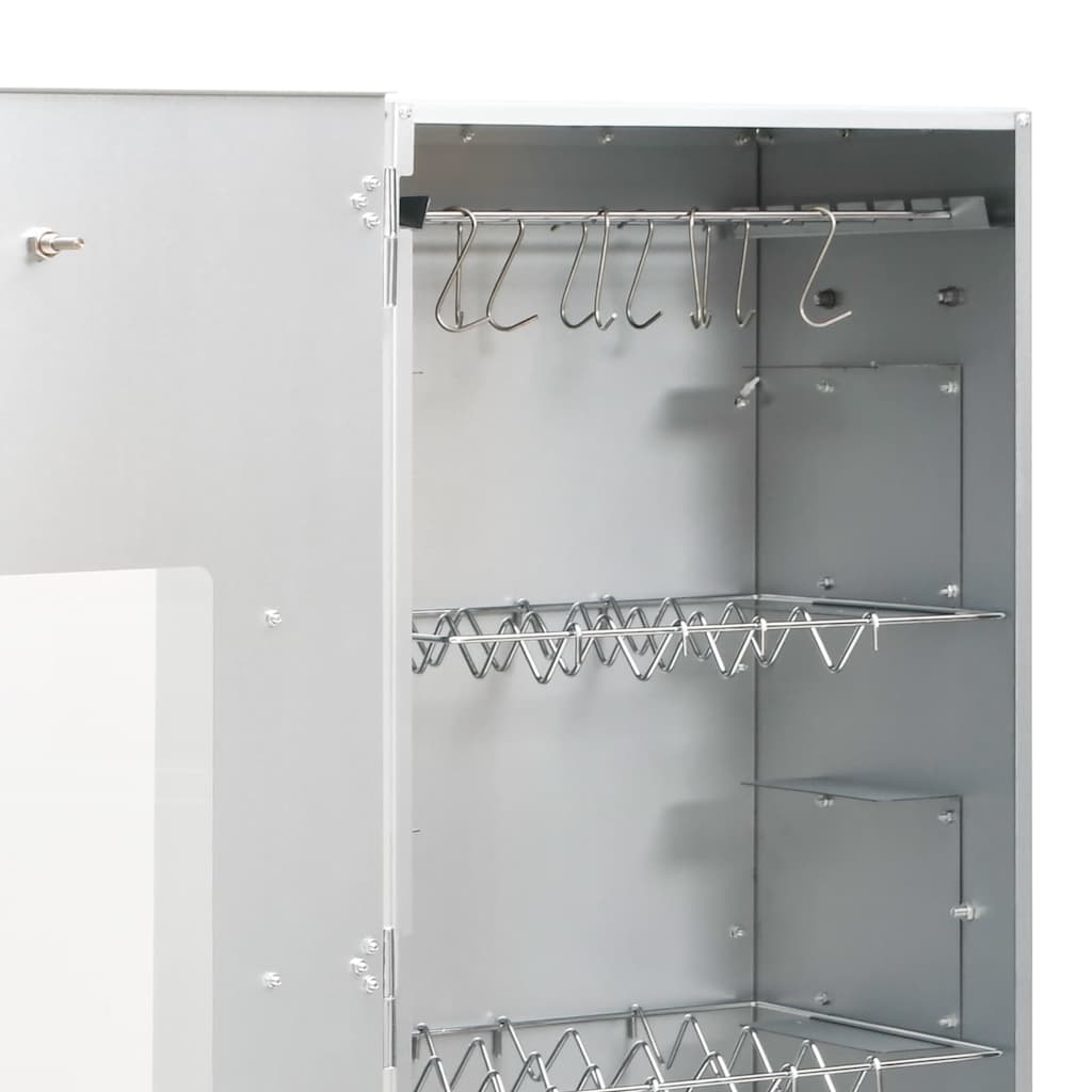 Räucherofen 1 kg Räuchermehl Smoker  44,5 x 29 x 110 cm Räucherschrank verzinkt