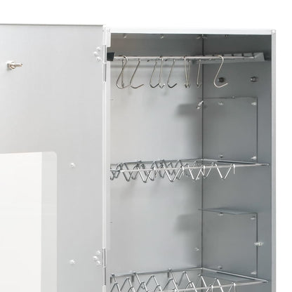 Räucherofen 1 kg Räuchermehl Smoker  44,5 x 29 x 110 cm Räucherschrank verzinkt