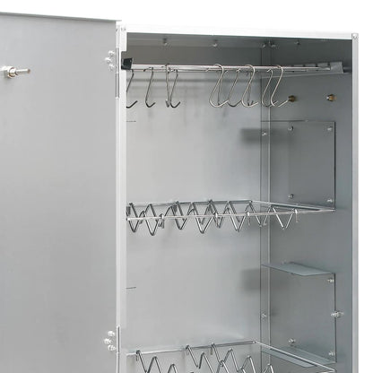 Räucherofen mit Räuchermehl Smoker 44,5x29x110 cm Stahl Räucherschrank