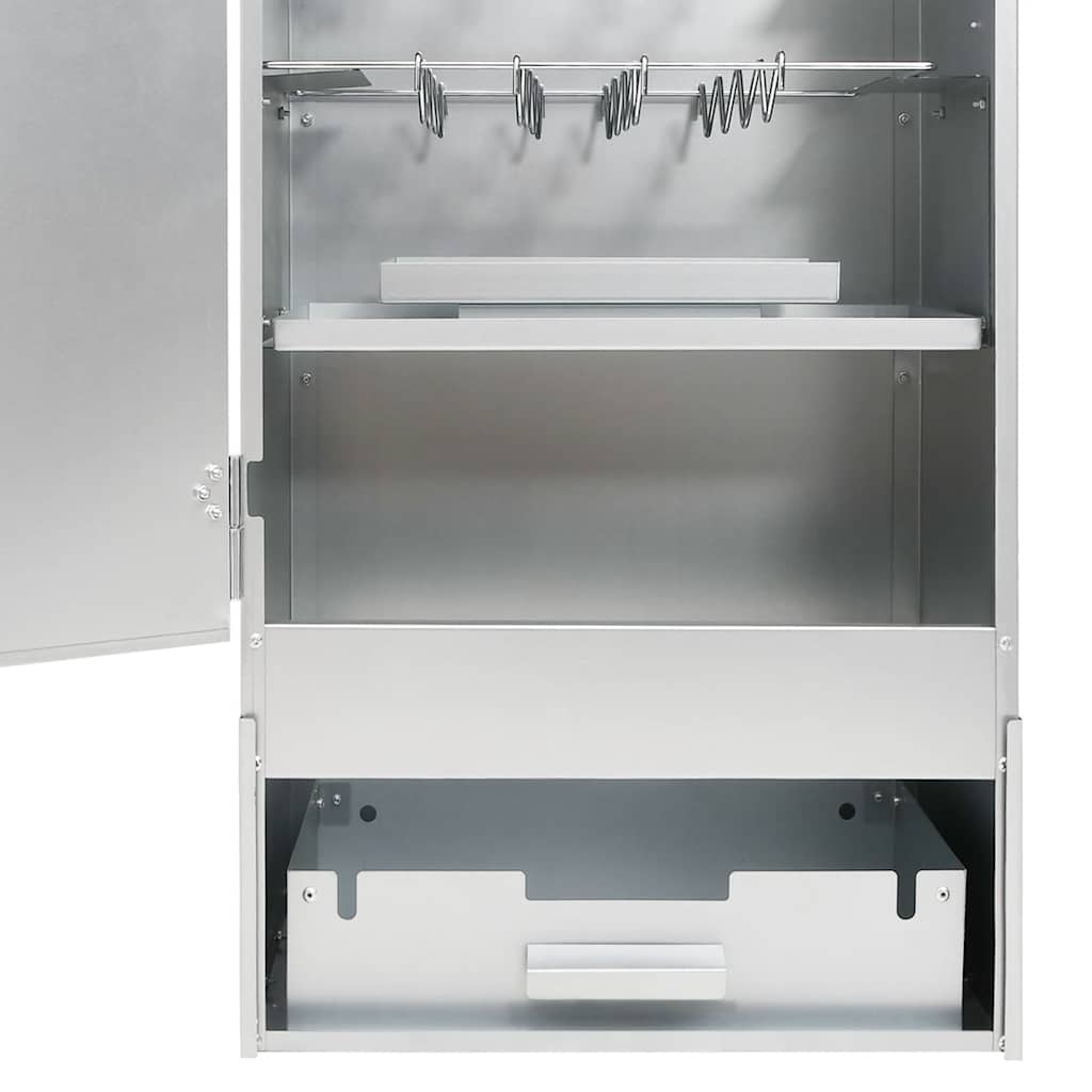 Räucherofen mit Räuchermehl Smoker 44,5x29x110 cm Stahl Räucherschrank