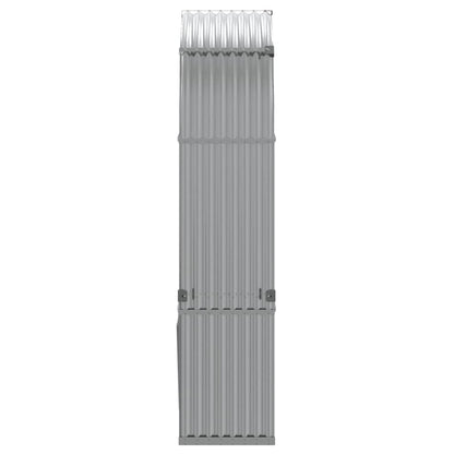 Firewood shelter, grey, 120x45x210 cm, galvanized steel, outdoor wood storage