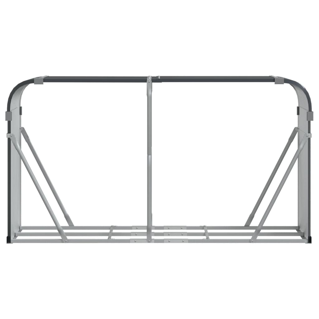 Brennholzregal Kaminholzregal 180x45x100 cm verzinkter Stahl Anthrazit Außen