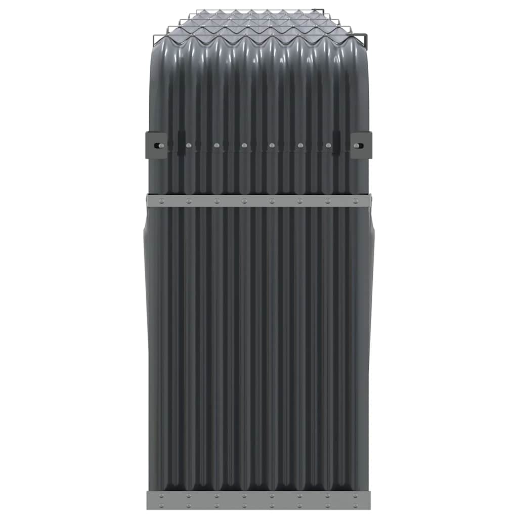 vidaXL Firewood Shelter Anthracite 300x45x100 cm Galvanized Steel