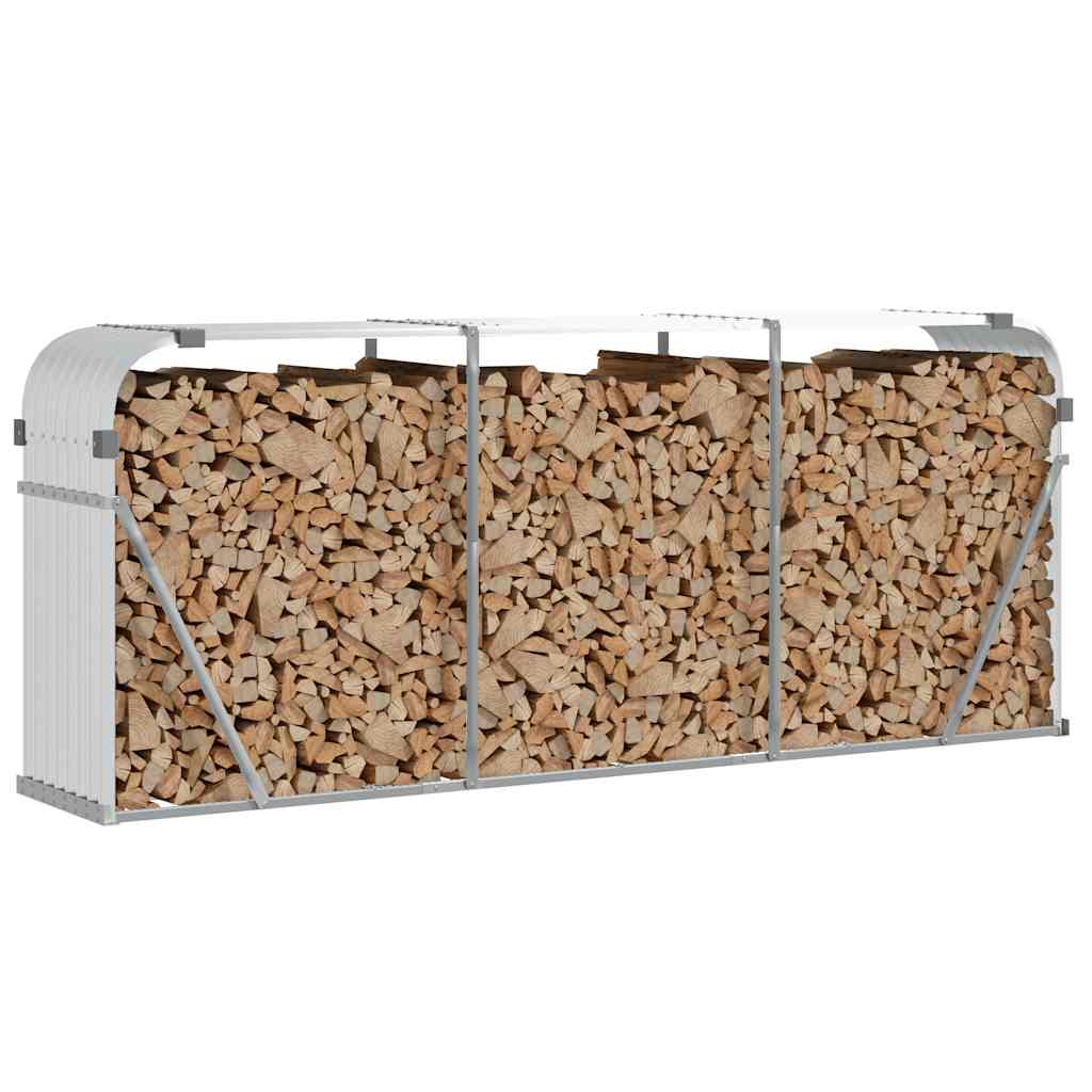 Brennholzregal Kaminholzregal 234x45x100 cm verzinkter Stahl Außen Holzlager